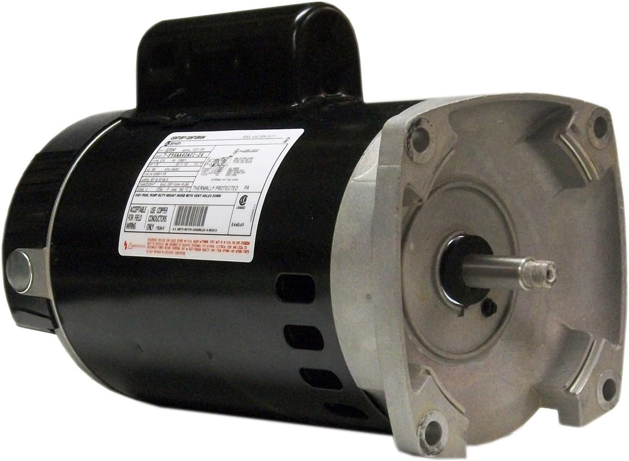 B2854 1-1/2 HP, 3450 RPM, 8.0/16.0 Amps, 1.1 Service Factor, 56Y Frame, PSC, ODP Enclosure, Square Flange Pool Motor