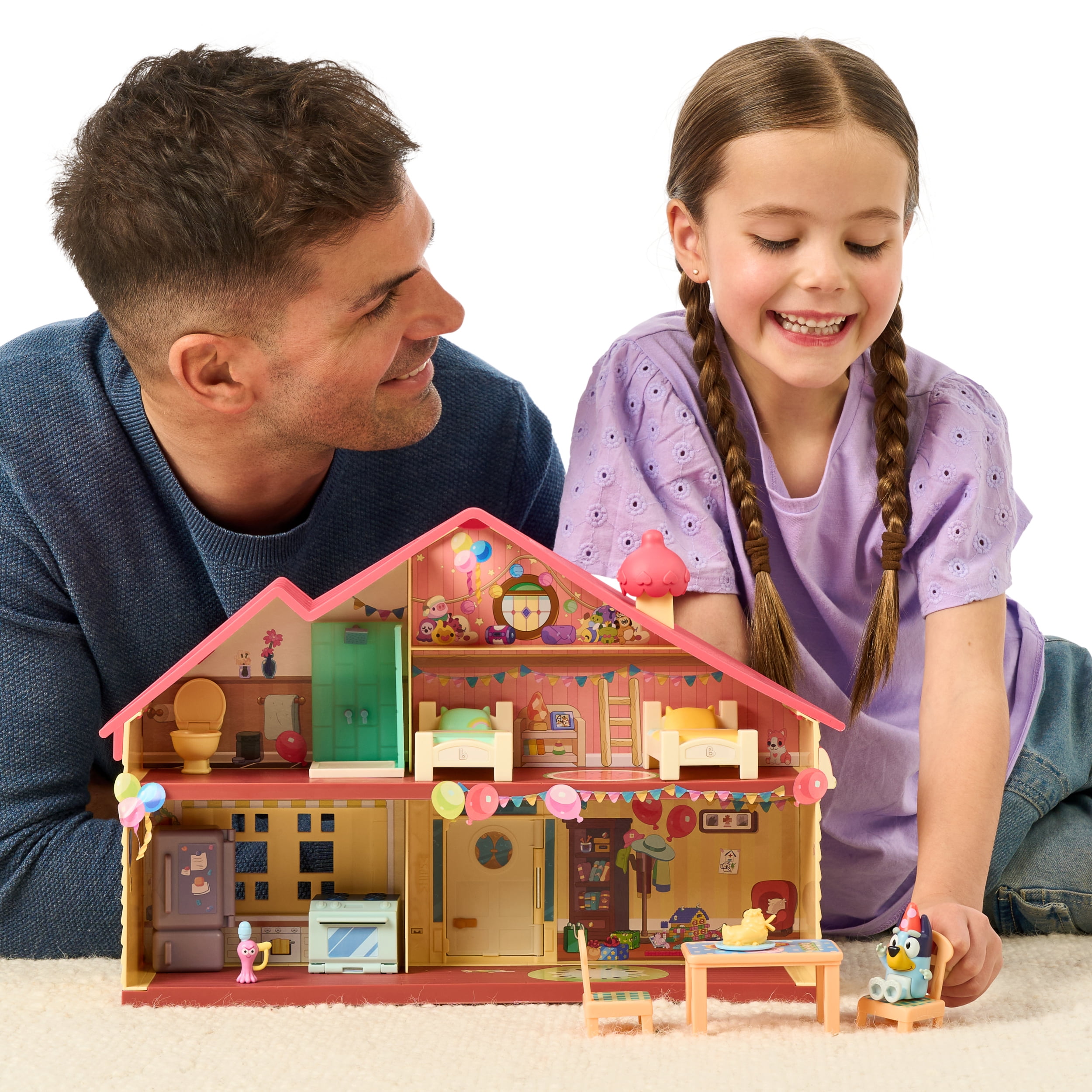 Bluey��s Celebration Home Playset �C 11 Pieces & Accessories, 2.5��� Bluey Figure, Ages 3+, Portable with Carry Handle