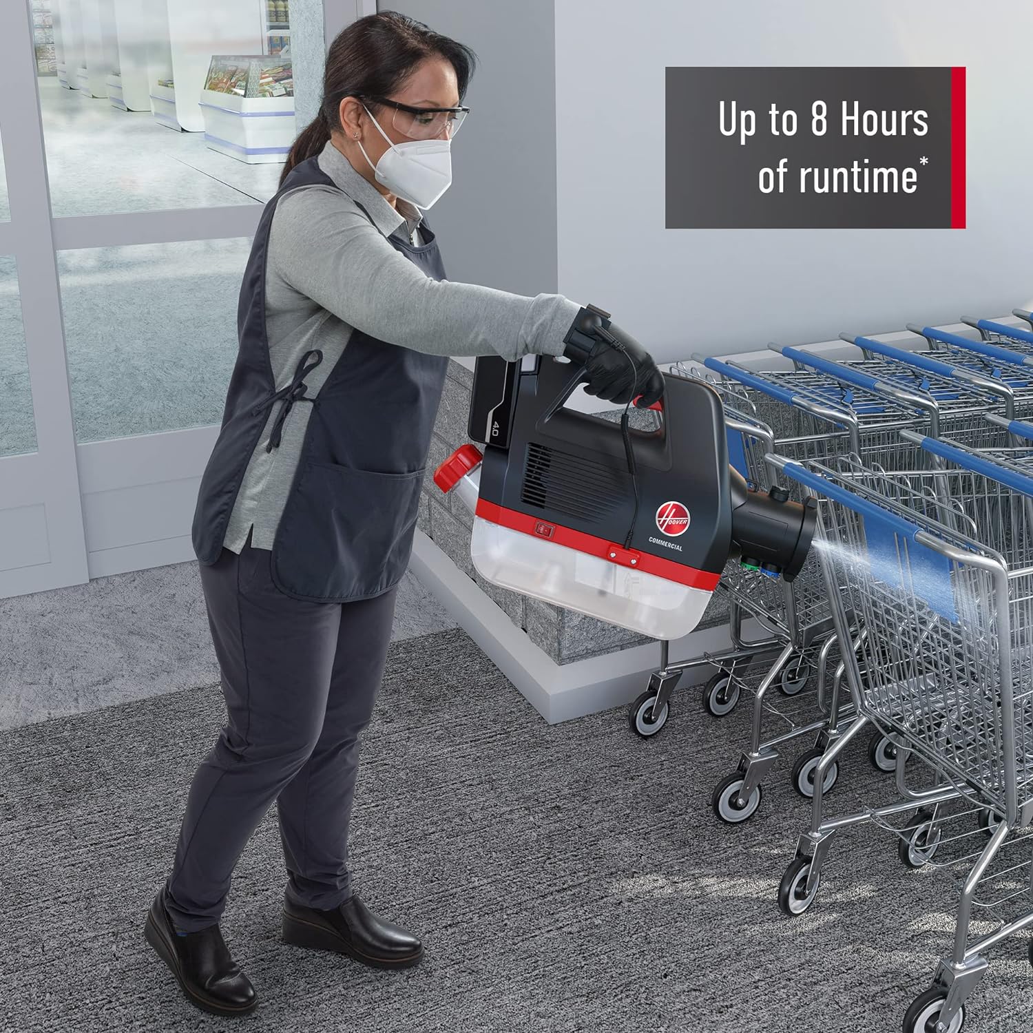 Commercial 20V 1/2 Gallon Cordless Electrostatic Sprayer Portable Machine, Cordless CH90100, Black