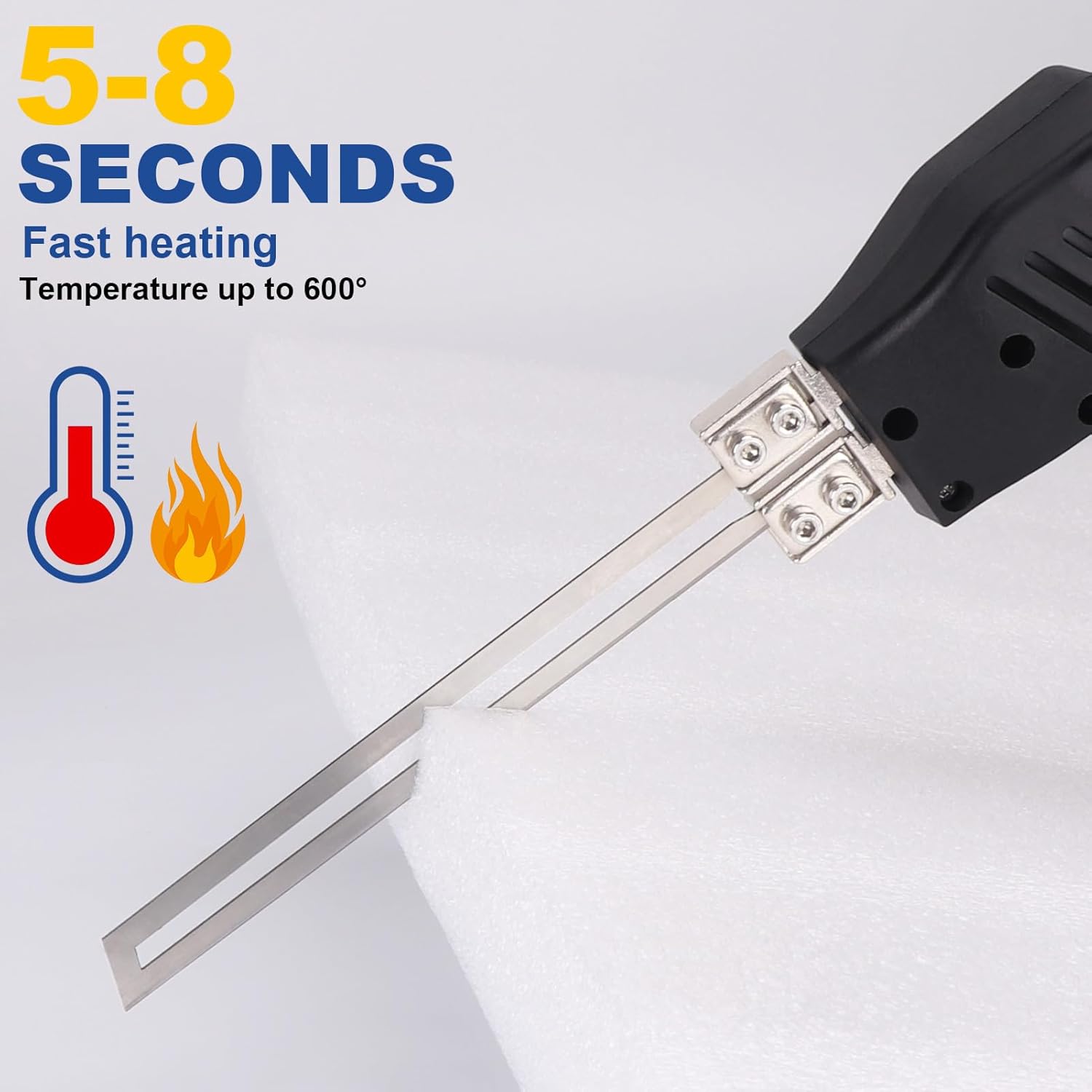 K2NSB 200W Electric Foam Cutter with Slotting, Air-Cooled Hot Knife for Styrofoam, EPP, EPS, XPS, EPE, KT Board  C 4 Blades Included