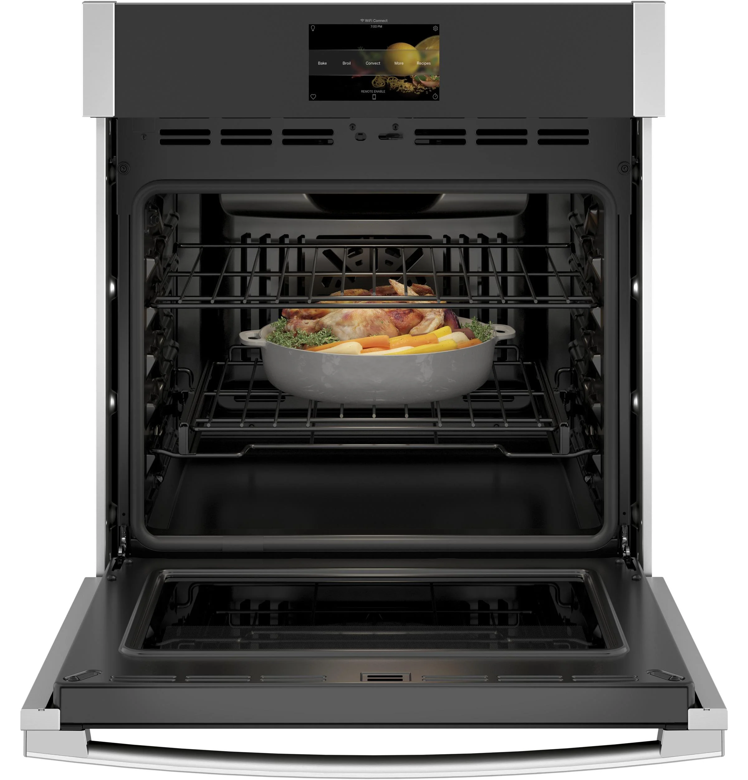 GE APPLIANCES PKS7000SNSS SINGLE WALL ELECTRIC OVEN Black Stainless Steel
