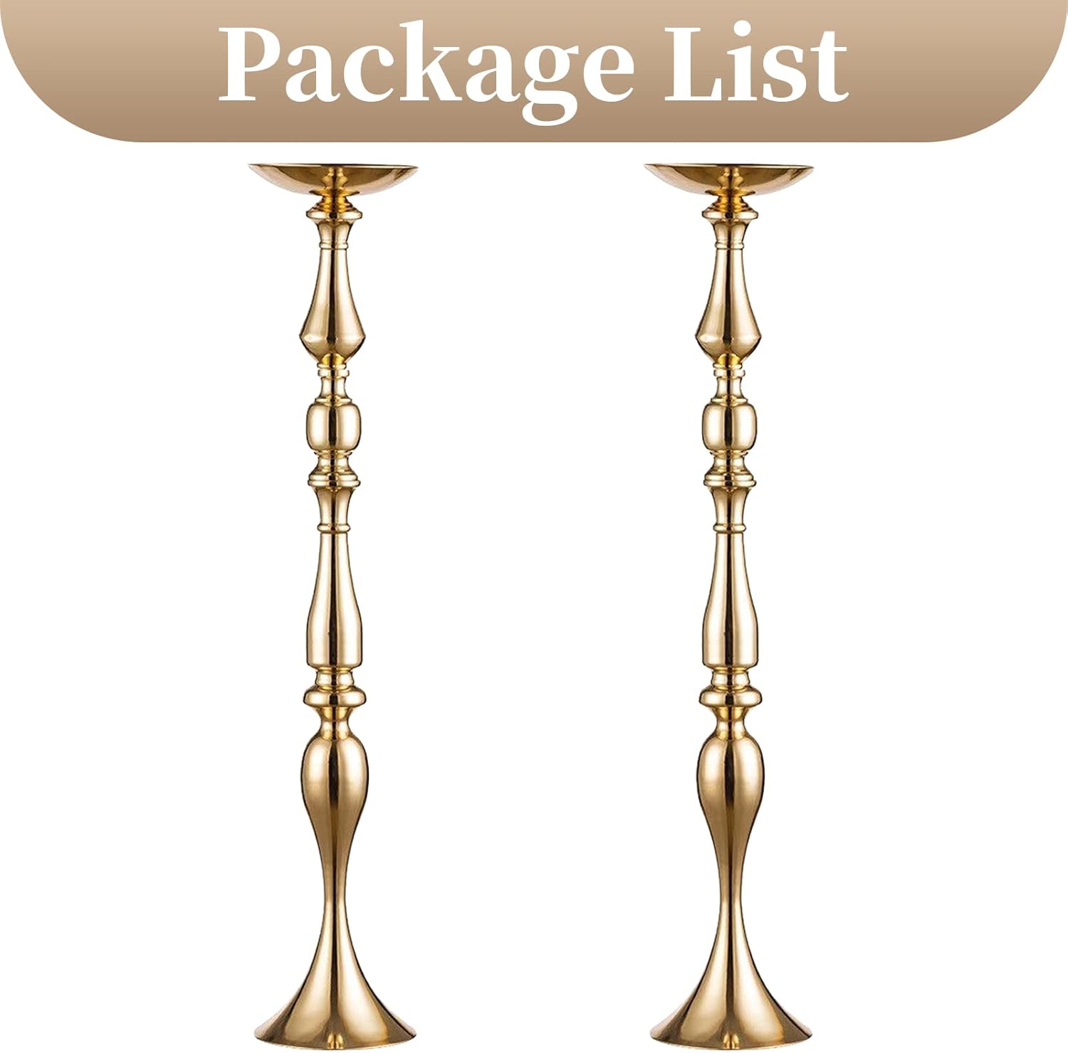 Elegant Silver Metal Wedding Centerpiece Stand 31.5     C Tall Tabletop Decor for Events & Parties