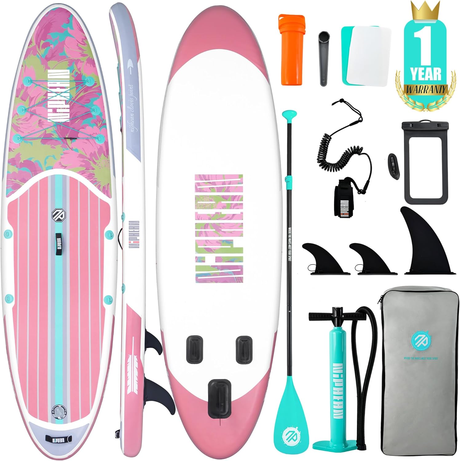 Stand Up Paddle Board with SUP Accessories, Anti-Slip EVA Deck, 10 ?�� ?Inflatable Paddle Boards for Adults & Youth of All Skill Levels