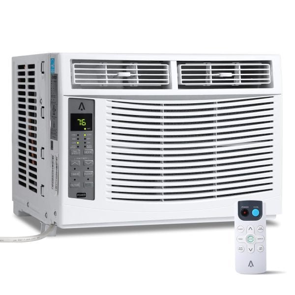 Window Air Conditioner With Reusable Filter & Controls, 6000 BTU 115V~, Suitable for 250 Sq.Ft