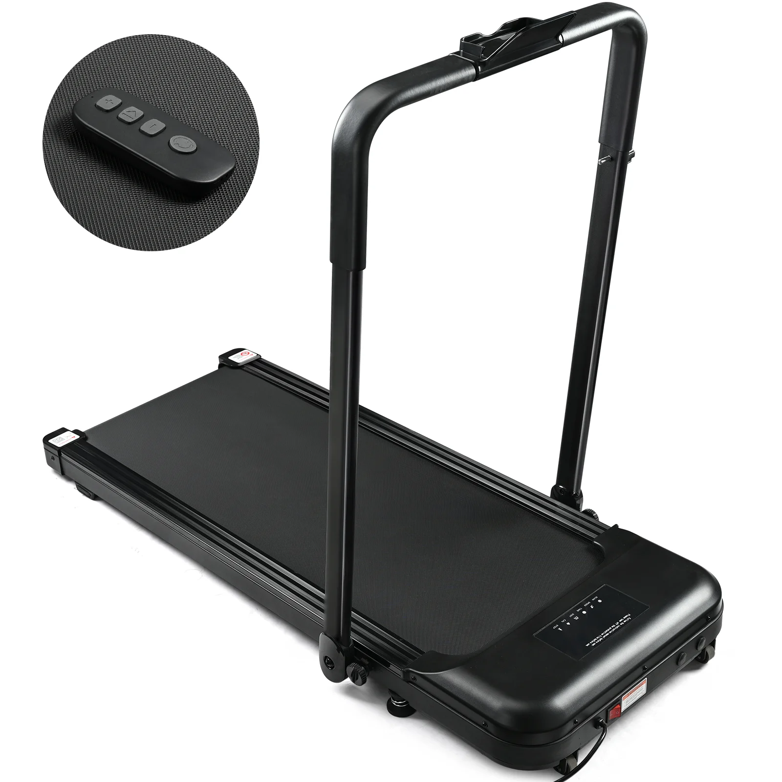 Foldable Treadmill Walking Pad, 6.2MPH Folding Treadmill Under Desk with Handle for Office Home, 2.5HP Running Machine with Remote Control, Safety Lock, 300LBS Weight Capacity