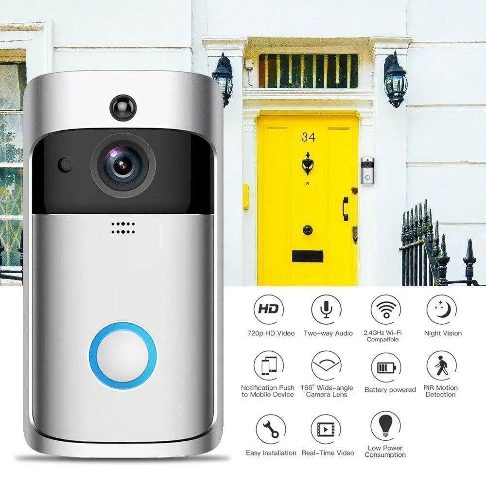 SupabellTM Smart Camera Doorbell  C Wireless, Two-Way Audio, Night Vision, Motion Detection, Wi-Fi Connected, Durable Build