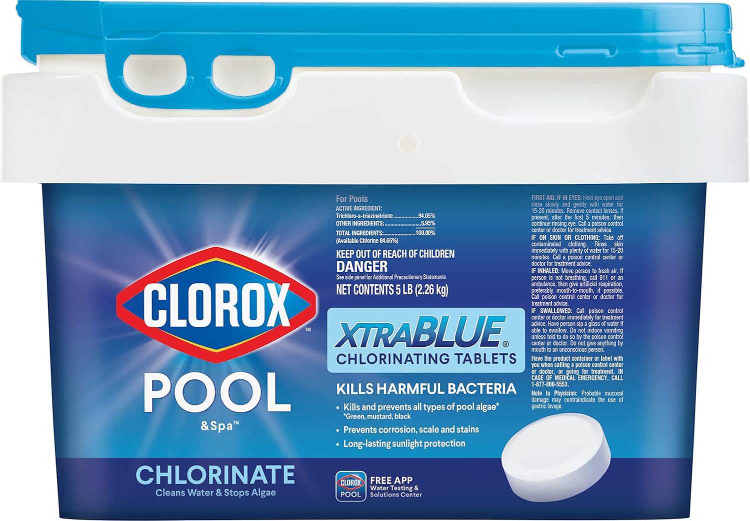Swimming Pool Chlorinating Tablets, Kills Bacteria & Stops Algae (35 LB)