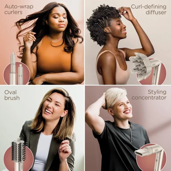 Shark FlexStyle Air Styling Drying System, Powerful Hair Blow Dryer and Multi-Styler Stone Curly Coily