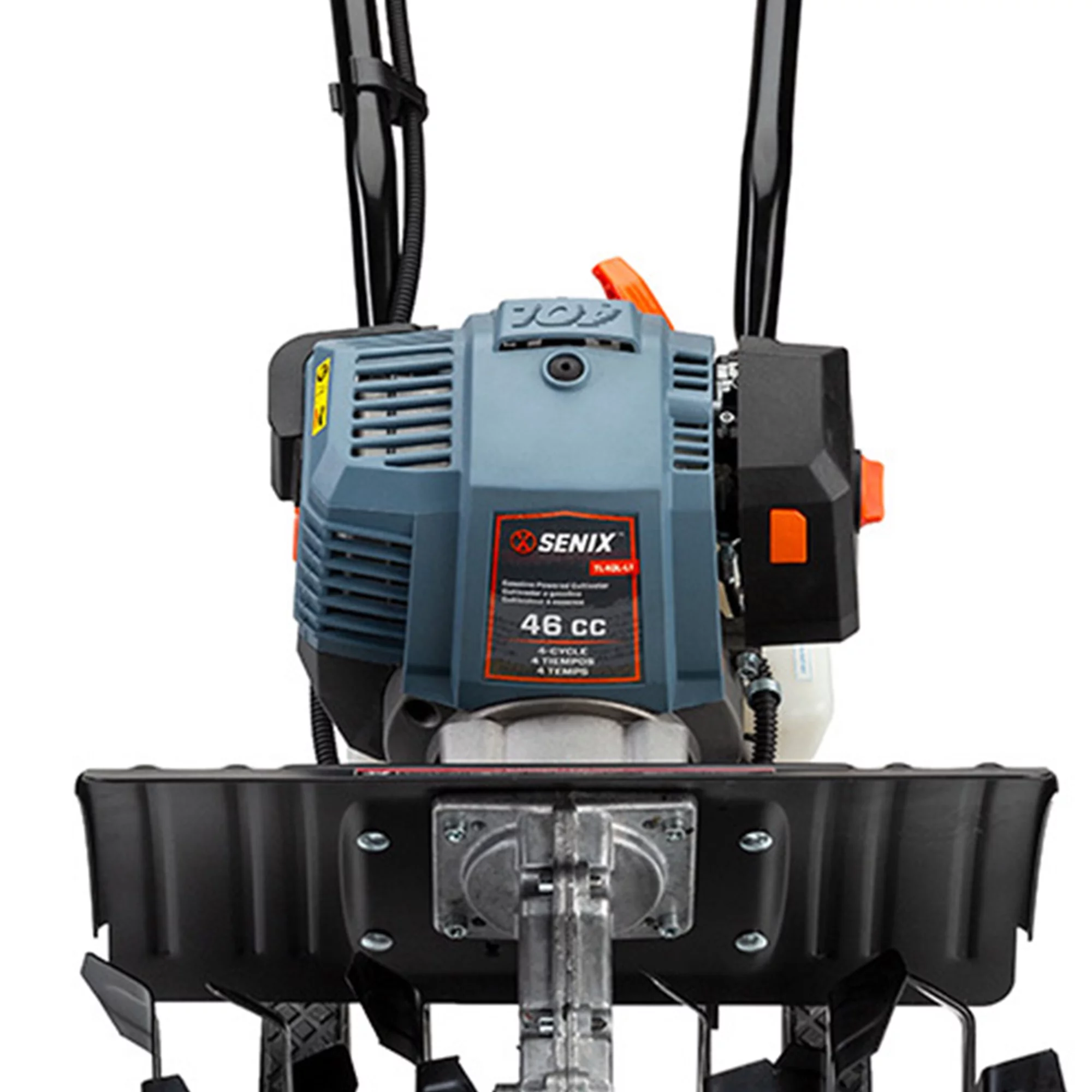 SENIX 46 cc 4-Cycle Gas Powered Tiller Cultivator, 15-Inch Tilling Width, 8-Inch Tilling Depth, TL4QL-L1