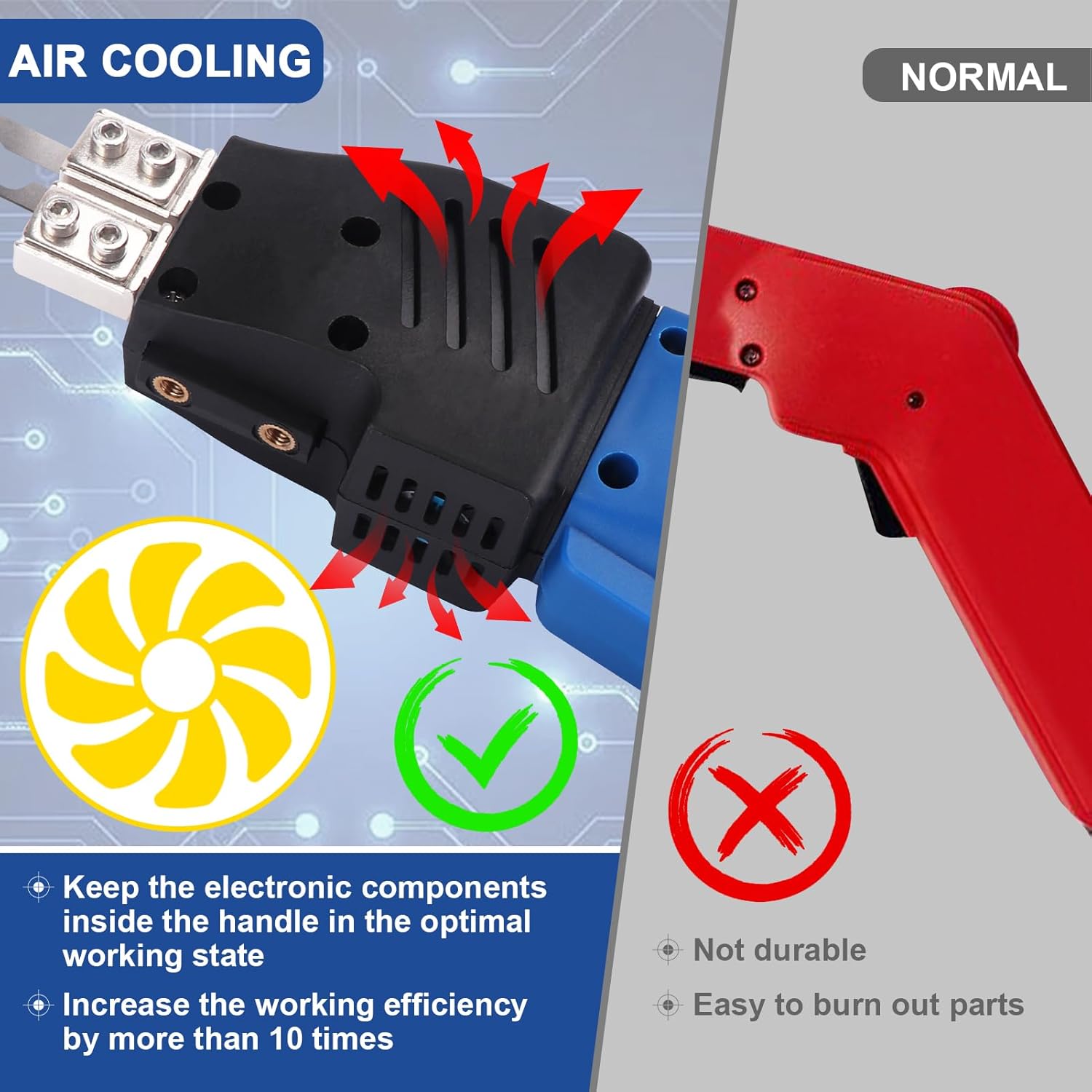 K2NSB 200W Electric Foam Cutter with Slotting, Air-Cooled Hot Knife for Styrofoam, EPP, EPS, XPS, EPE, KT Board  C 4 Blades Included