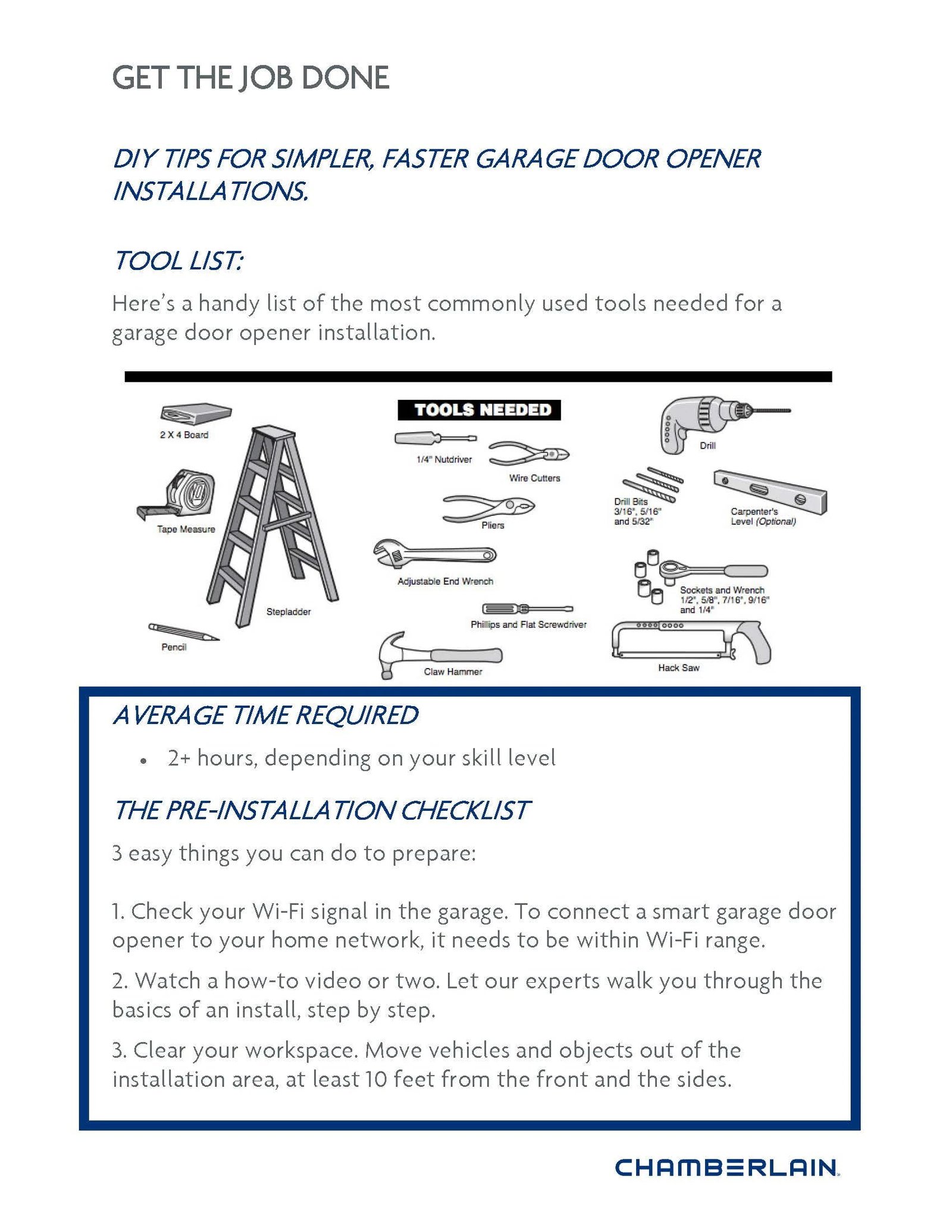 1/2-HP Chain Drive Garage Door Opener