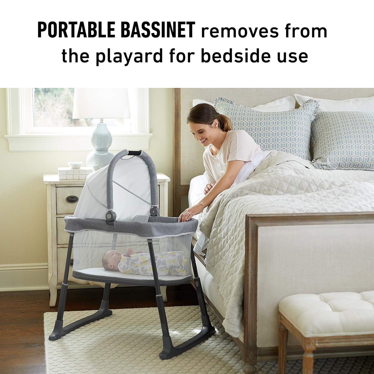 Graco Pack 'n Play Close2Baby Bassinet Playard Features Portable Bassinet Diaper Changer and More, Derby