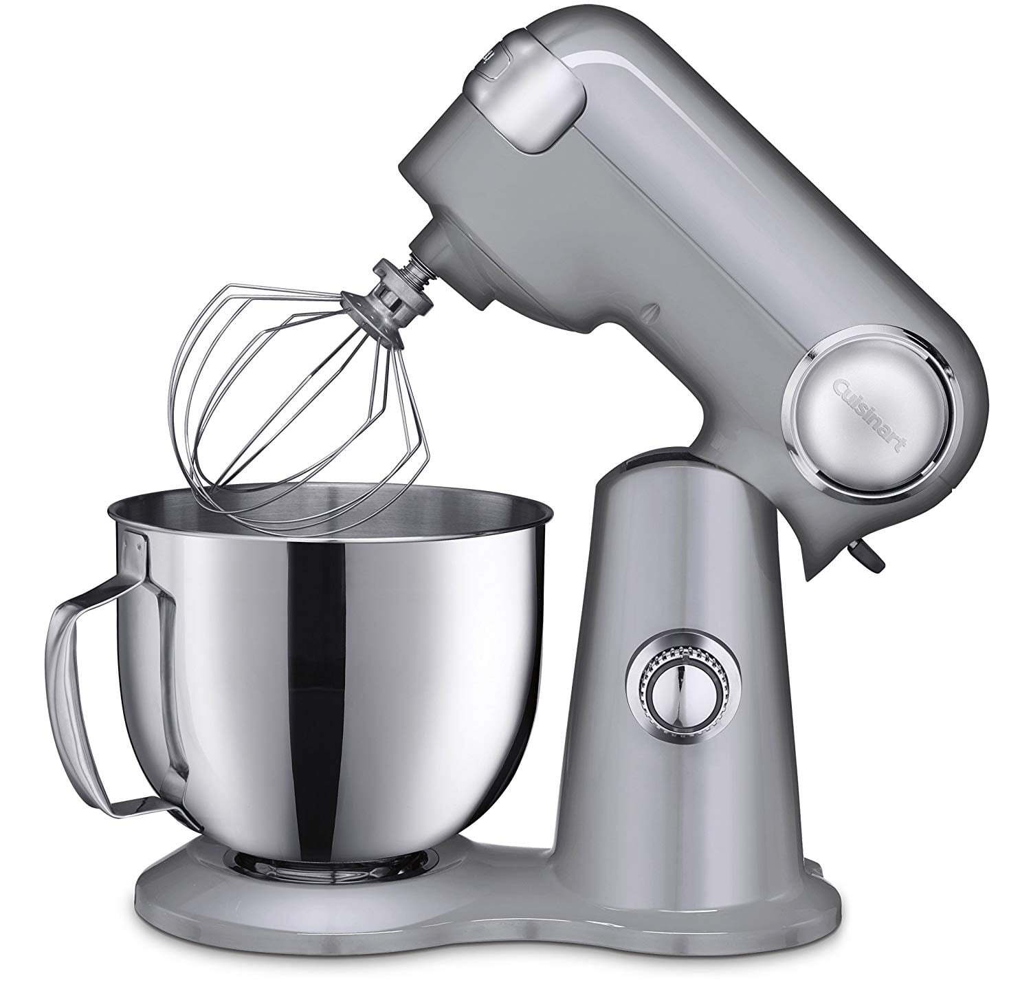 Brushed Chrome Stand Mixer 5.5-Quart, 500W Motor, 12 Speeds, Tilt-Head, Includes Accessories