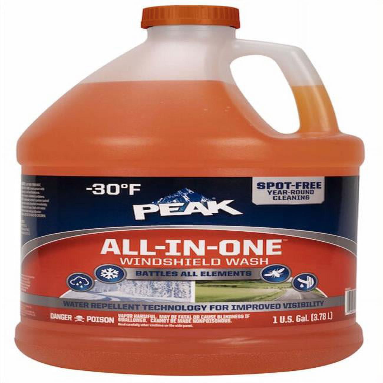 High-Quality De-Icer Windshield Washer Liquid, 1 Gal �C Durable Construction