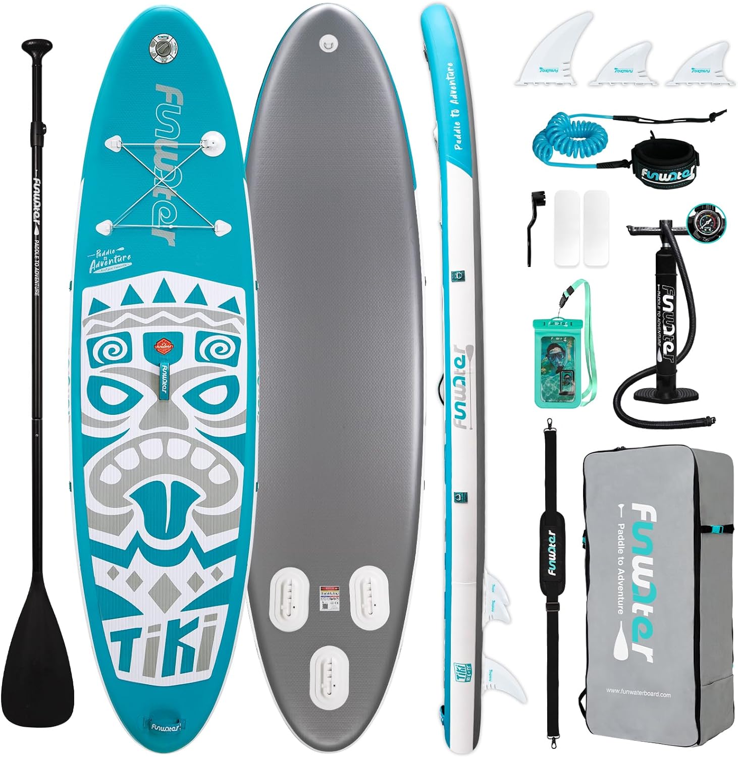 Inflatable Ultra-Light Stand Up Paddle Board for All Skill Levels with Premium SUP Paddleboard Accessories,Non-Slip Comfort Deck for Youth & Adults.