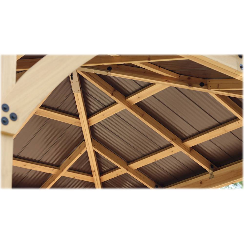 Yardistry  C 10   x 10   Meridian Gazebo  C Coffee Brown