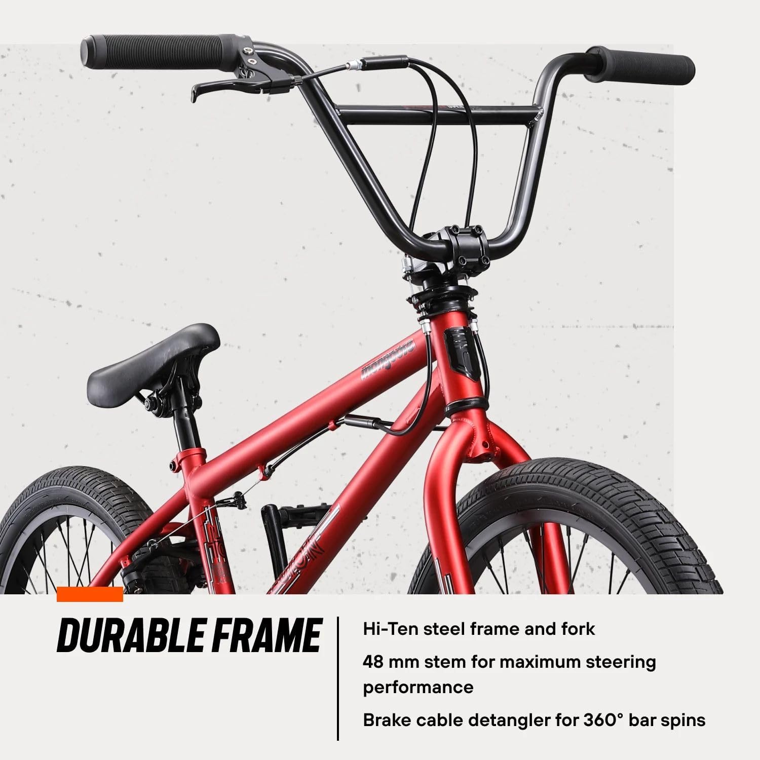 Legion Kids Freestyle Sidewalk BMX Bike, Beginner Riders, Boys and Girls, 16-20-inch Wheels, Hi-Ten Steel Frame, Micro Drive BMX Gearing