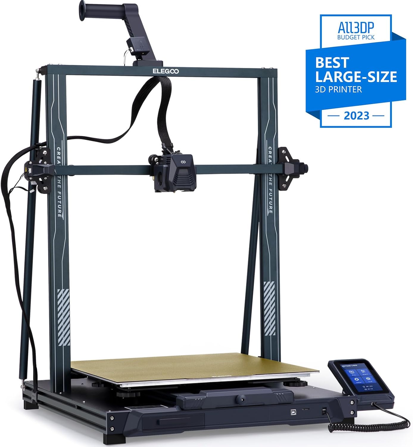 Neptune 4 Pro 3D Printer, 500mm/s High Speed FDM Printer with Klipper Firmware, Auto Leveling, Segmented Heatbed and All-Metal Guide Rails, 8.85x8.85x10.43 Inch Printing Size