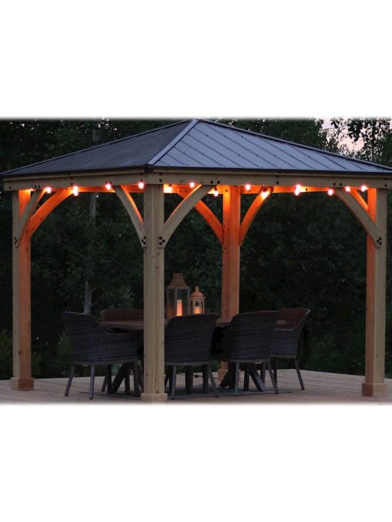 Yardistry  C 10   x 10   Meridian Gazebo  C Coffee Brown