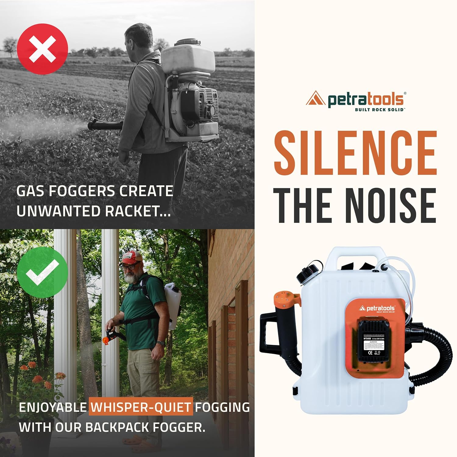 Battery Backpack Fogger - Cordless Backpack Fogger Sprayer, Mosquito Fogger Machine, Backpack Fogger, Mosquito Fogger Outdoor, ULV Cold Fogger Machine - Battery 2.6 Gallon