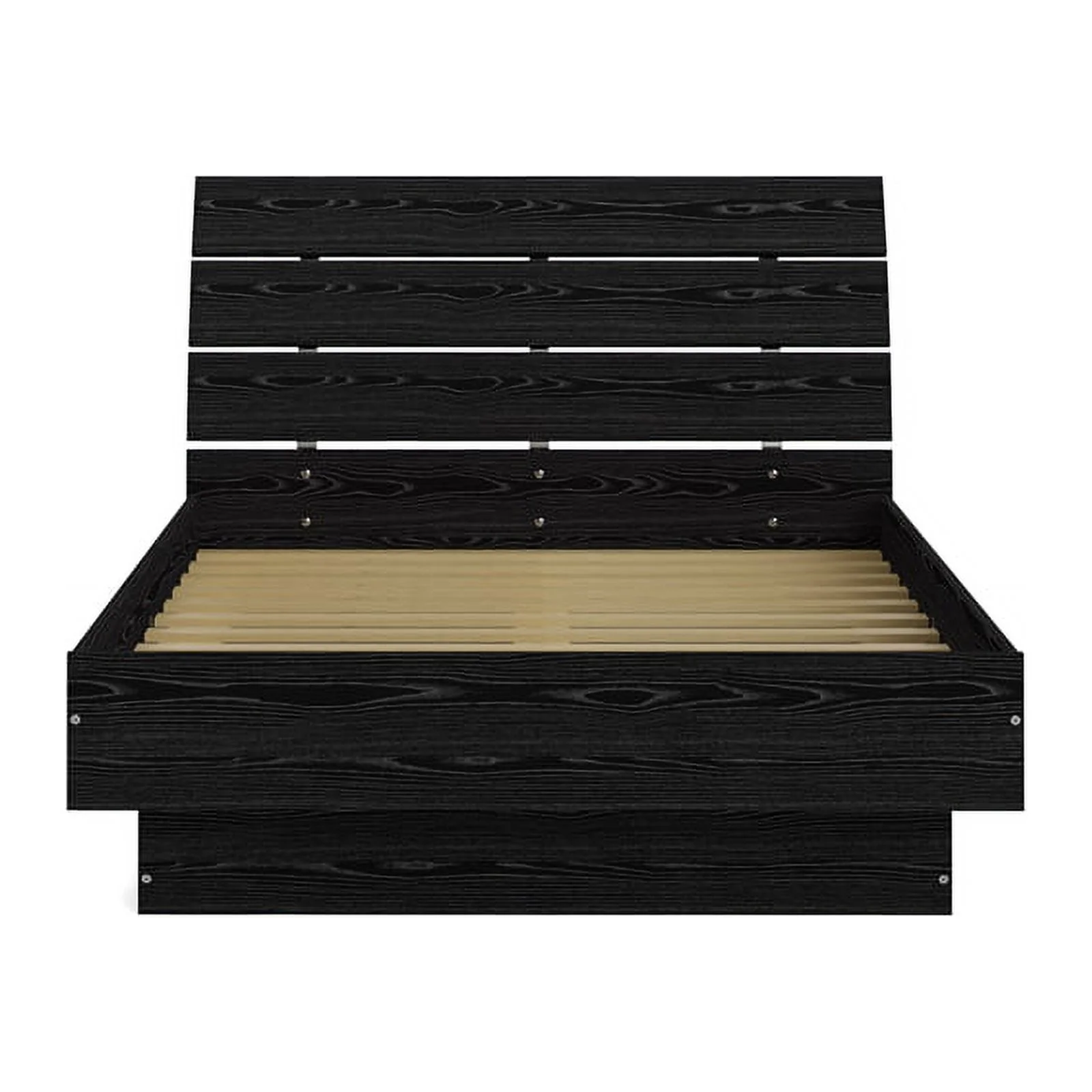 Home Square 2 Piece Furniture Set with Platform Full Bed and 2 Drawer Nightstand