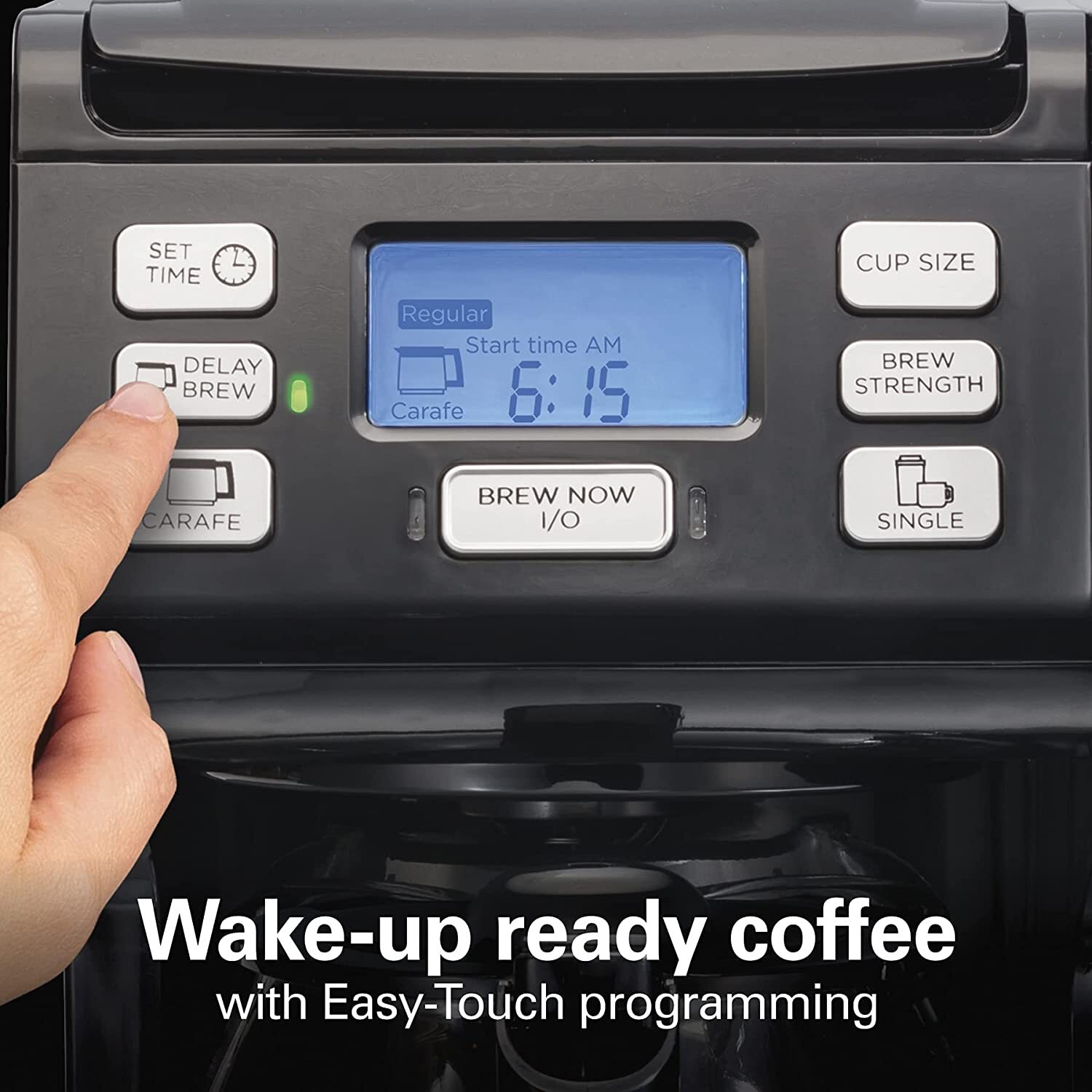 Fast Brew 3-Way Coffee Maker, Single Serve & 12-Cup Pot, Large Reservoir, Easy Programming, Black