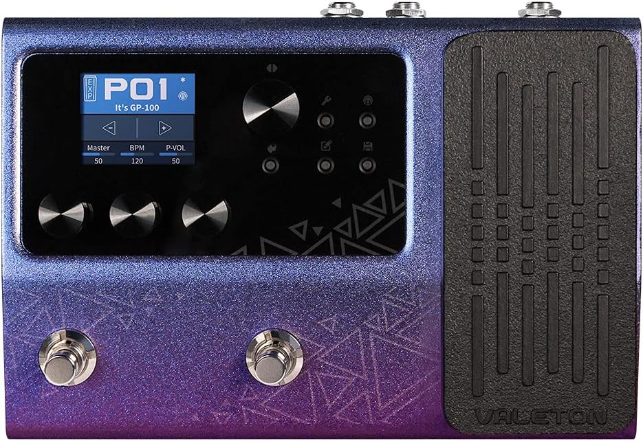 Valeton GP-200 Multi-Effects Guitar/Bass Pedal with Amp Modeling, IR Cab Simulation, MIDI, USB Interface