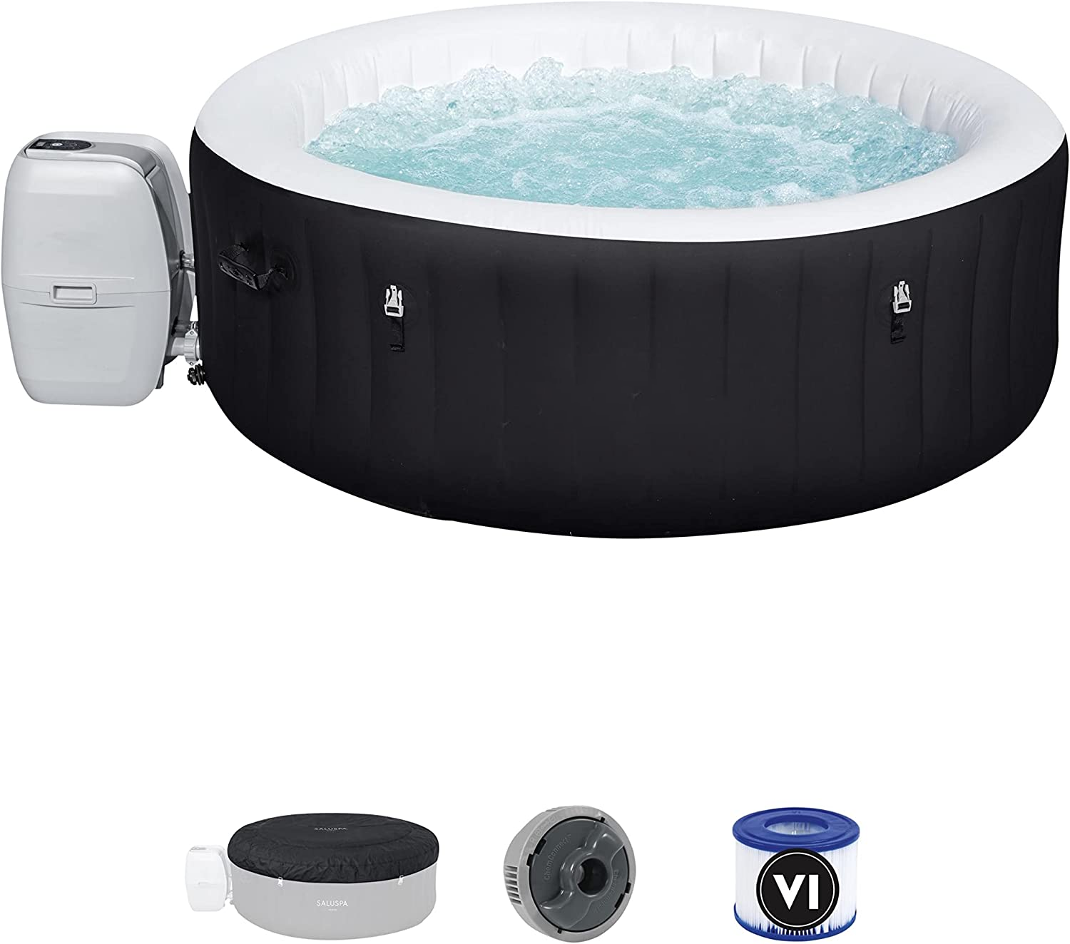 Bestway Lay-Z-Spa Miami Inflatable Hot Tub, 4-Person AirJet Spa, Portable and Easy Setup