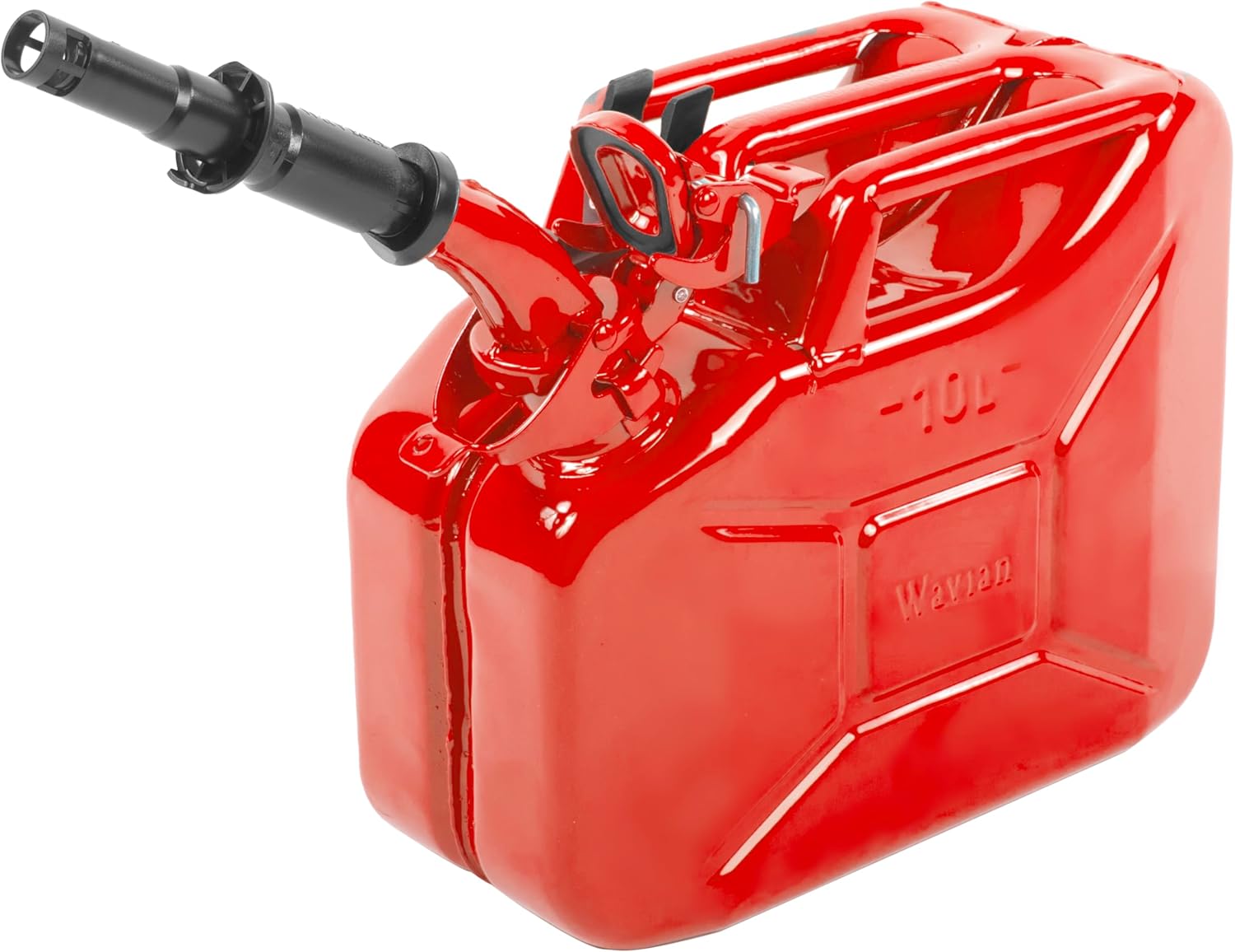 Wavian Jerry Can 20L Red  C CARB Compliant, Durable Gasoline Container with Spout