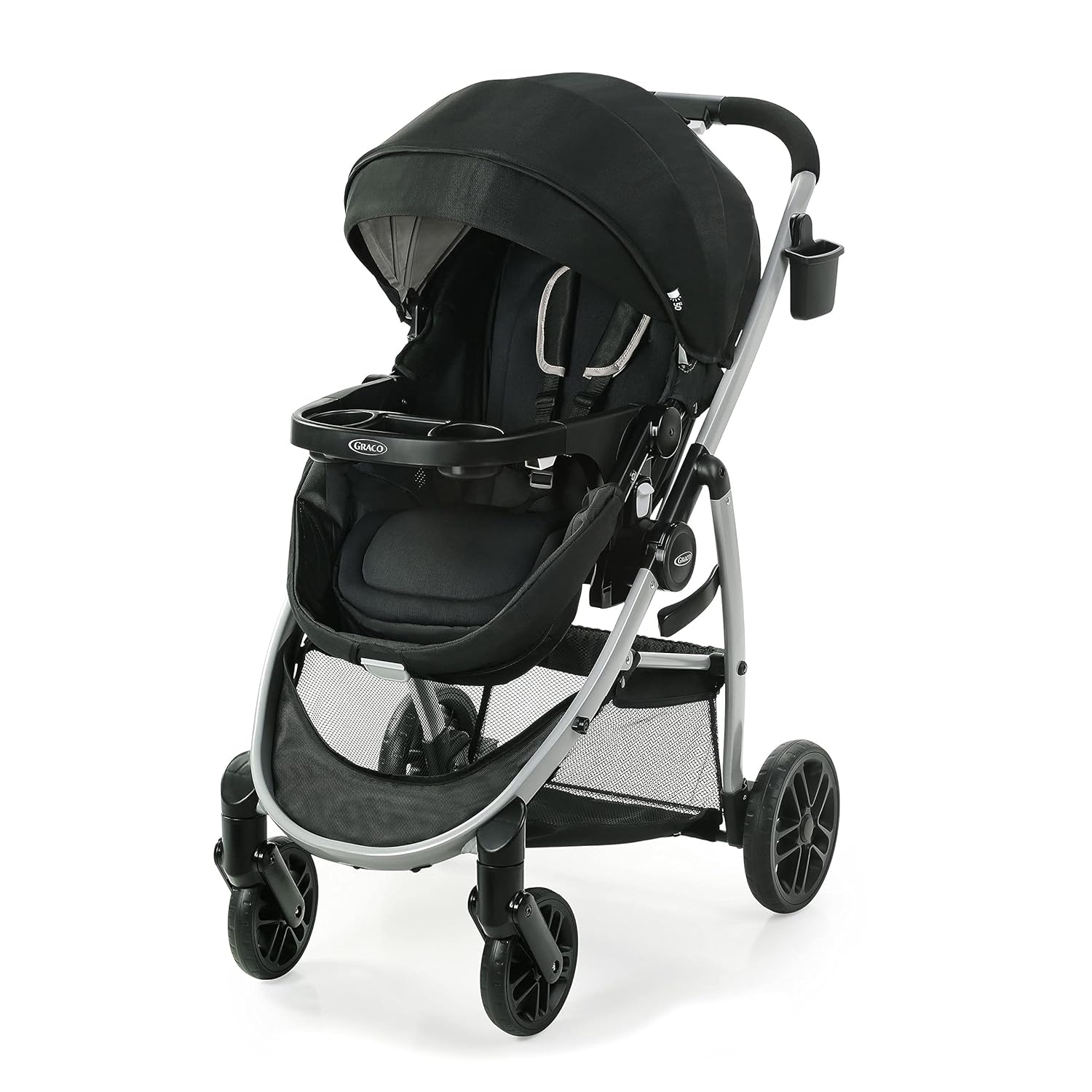 Graco Modes Pramette 3-in-1 Travel System, Stroller & Car Seat Combo, Reversible Seat, Ellington