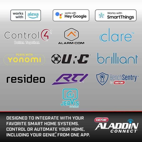 6172H-B Signature Series Ultra-Quiet Wall Mount Smart Garage Door Opener with Battery Backup, Wi-Fi, Wireless Wall Console