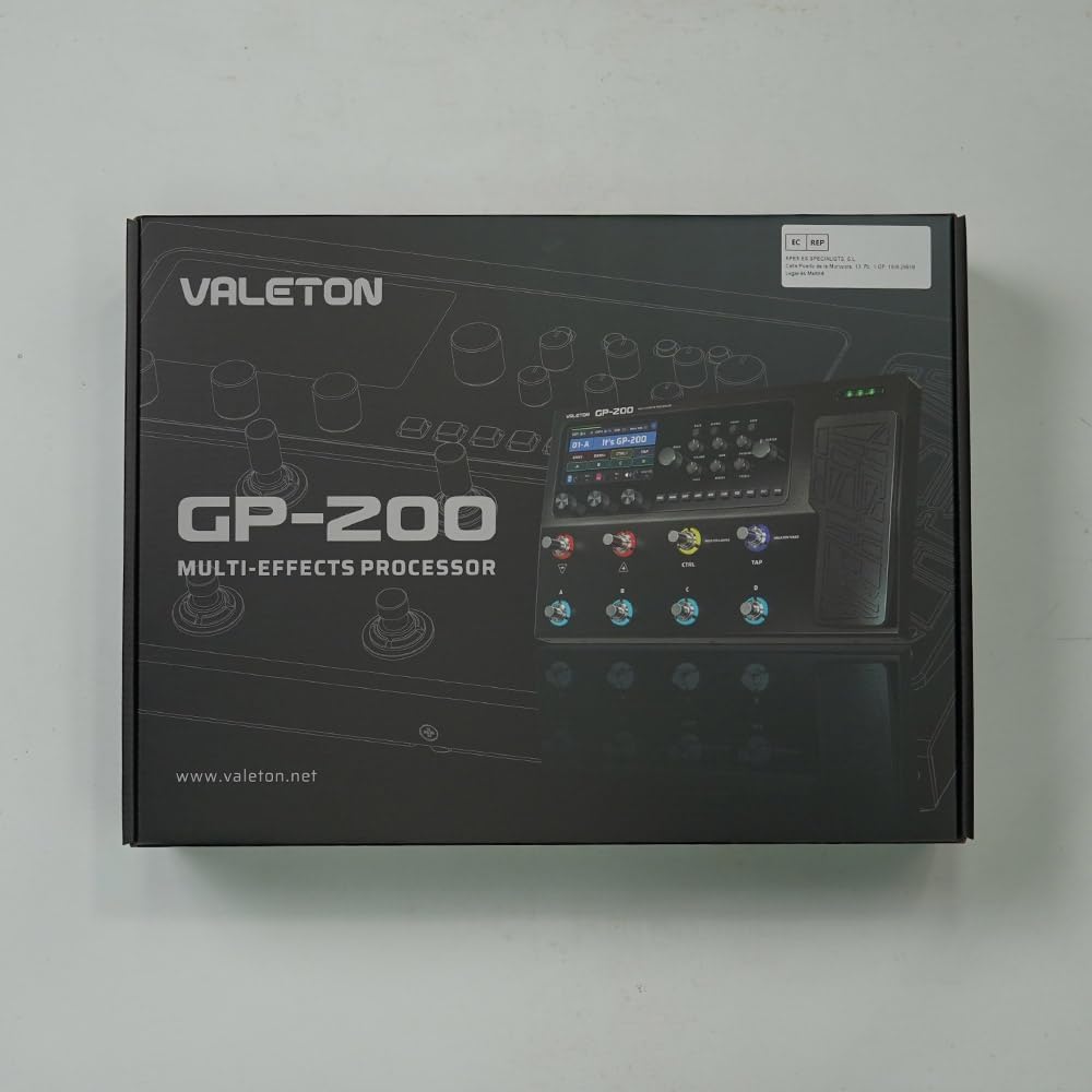 Valeton GP-200 Multi-Effects Guitar/Bass Pedal with Amp Modeling, IR Cab Simulation, MIDI, USB Interface