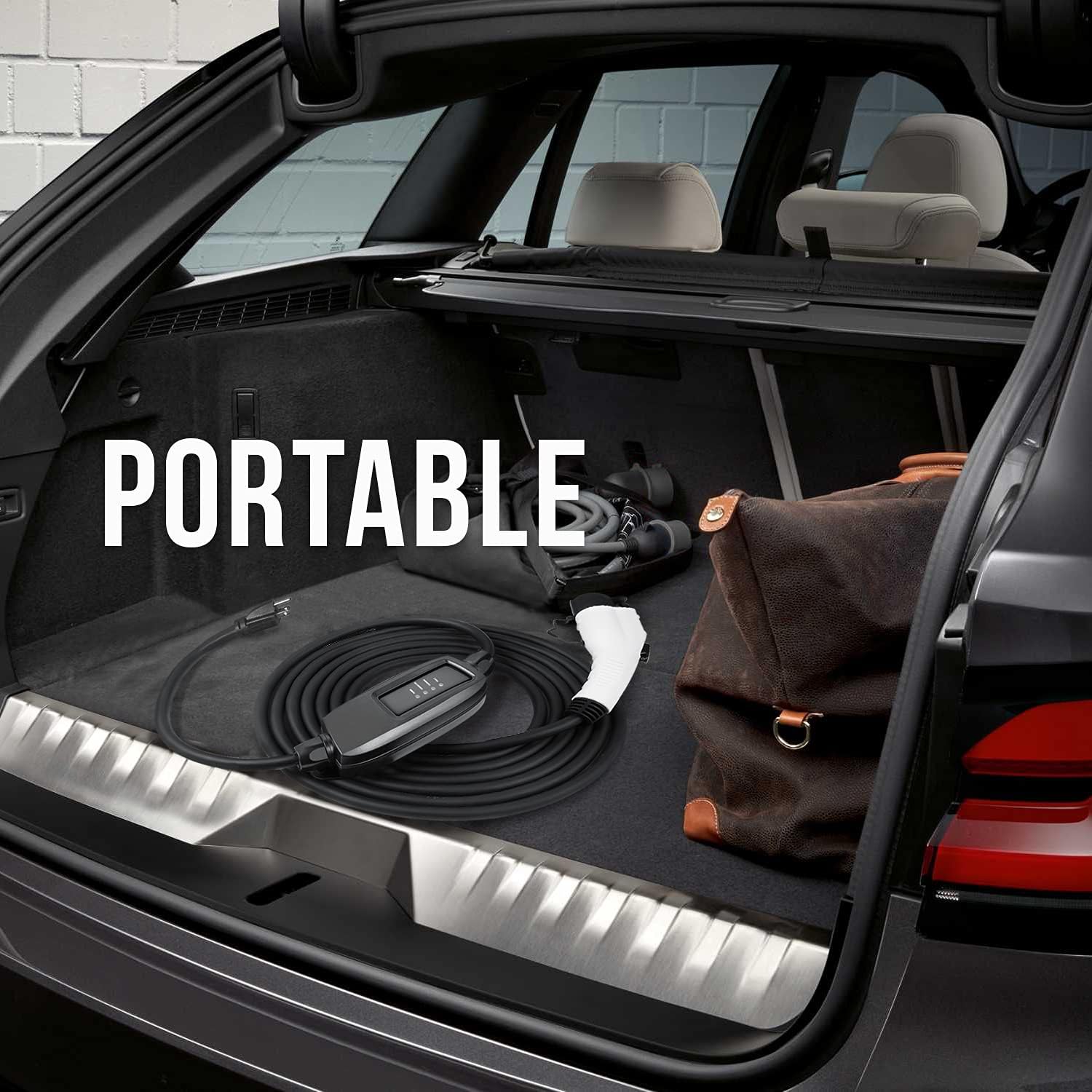 Lectron 16A Level 1 EV Charger, 110V, 21ft Cord, NEMA 5-15 Plug, J1772 Compatible, Fast Charging, Wall Mount