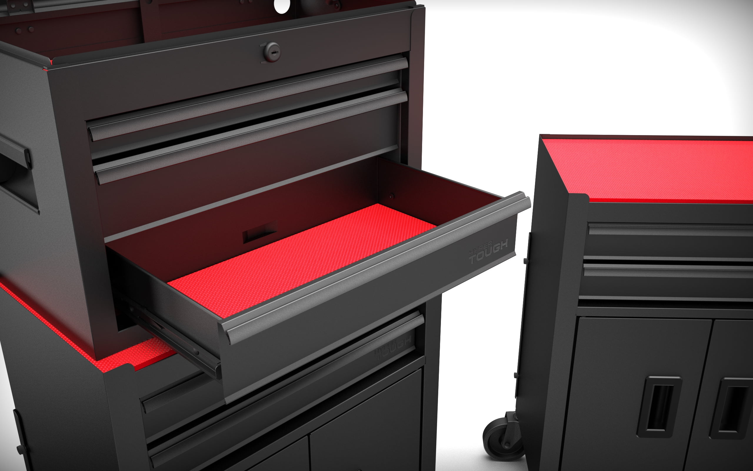 Hyper Tough 20��� Heavy Duty Steel Tool Chest, 400 lbs Capacity, Black, 5,820 cu. in. Storage, Ball-Bearing Slides