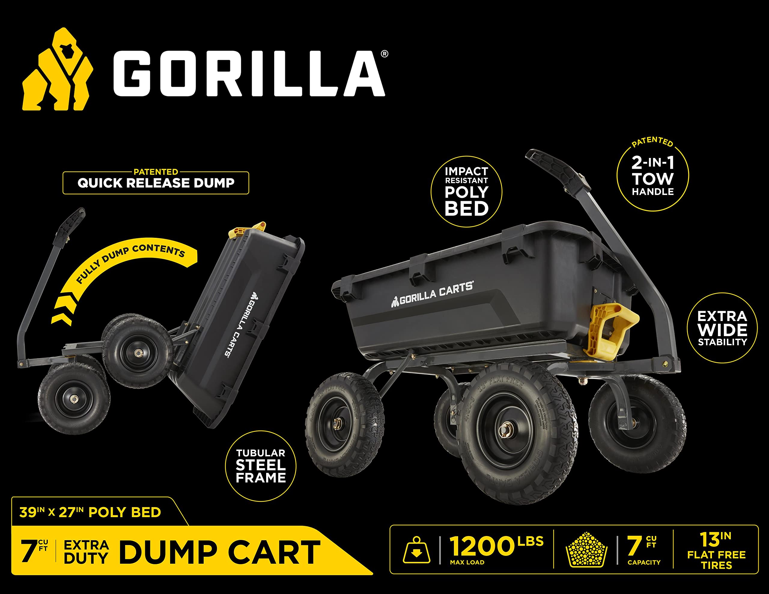 Gorilla Carts Heavy Duty No Flat Tires