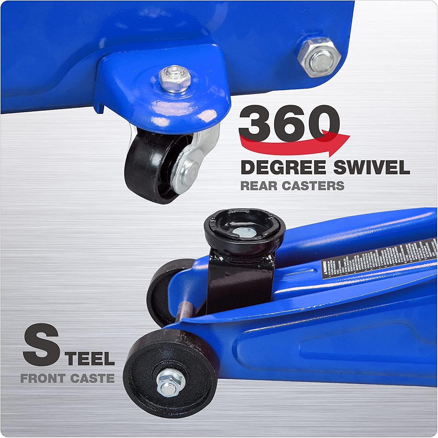 Red Aluminum & Steel 3 Ton Hydraulic Floor Jack with Quick Lift Pump