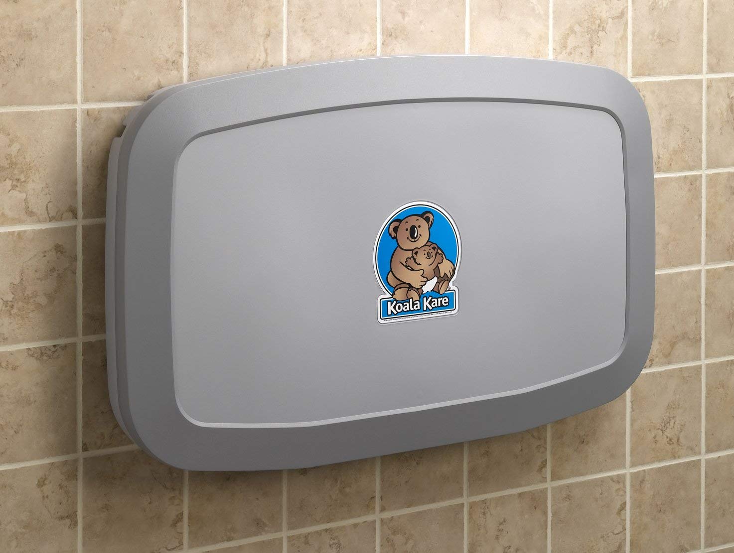Koala Kare Horizontal Baby Changing Station, Cream, Extra-Wide Surface, Safety Belts, Microban Protection