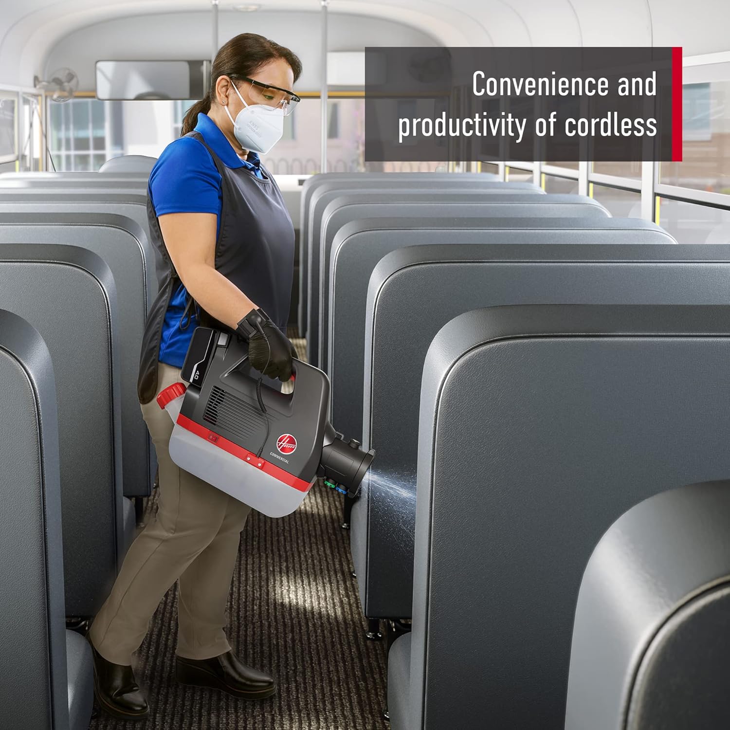 Commercial 20V 1/2 Gallon Cordless Electrostatic Sprayer Portable Machine, Cordless CH90100, Black