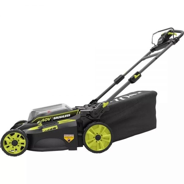 40V Brushless 20 in. Walk Behind Self Propelled Mower String Trimmer Leaf Blower with (2) Batteries and (2) Chargers