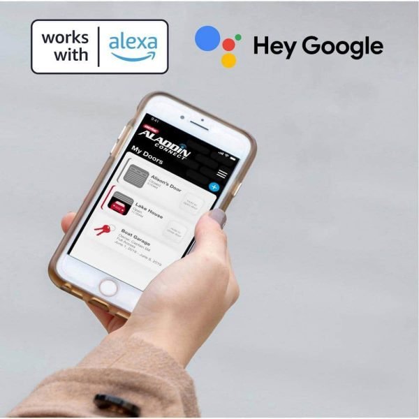 6172H-B Signature Series Ultra-Quiet Wall Mount Smart Garage Door Opener with Battery Backup, Wi-Fi, Wireless Wall Console