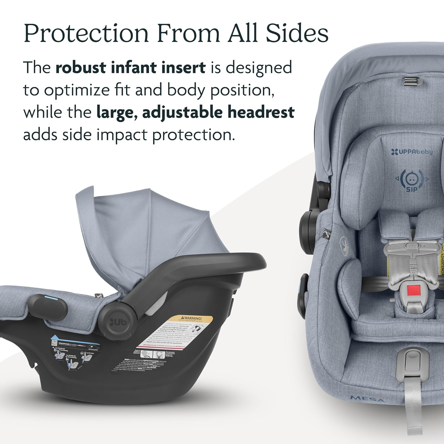 Infant Car Seat/Easy Installation/Innovative SmartSecure Technology/Base + Robust Infant Insert Included/Direct Stroller Attachment/Jake (Charcoal)