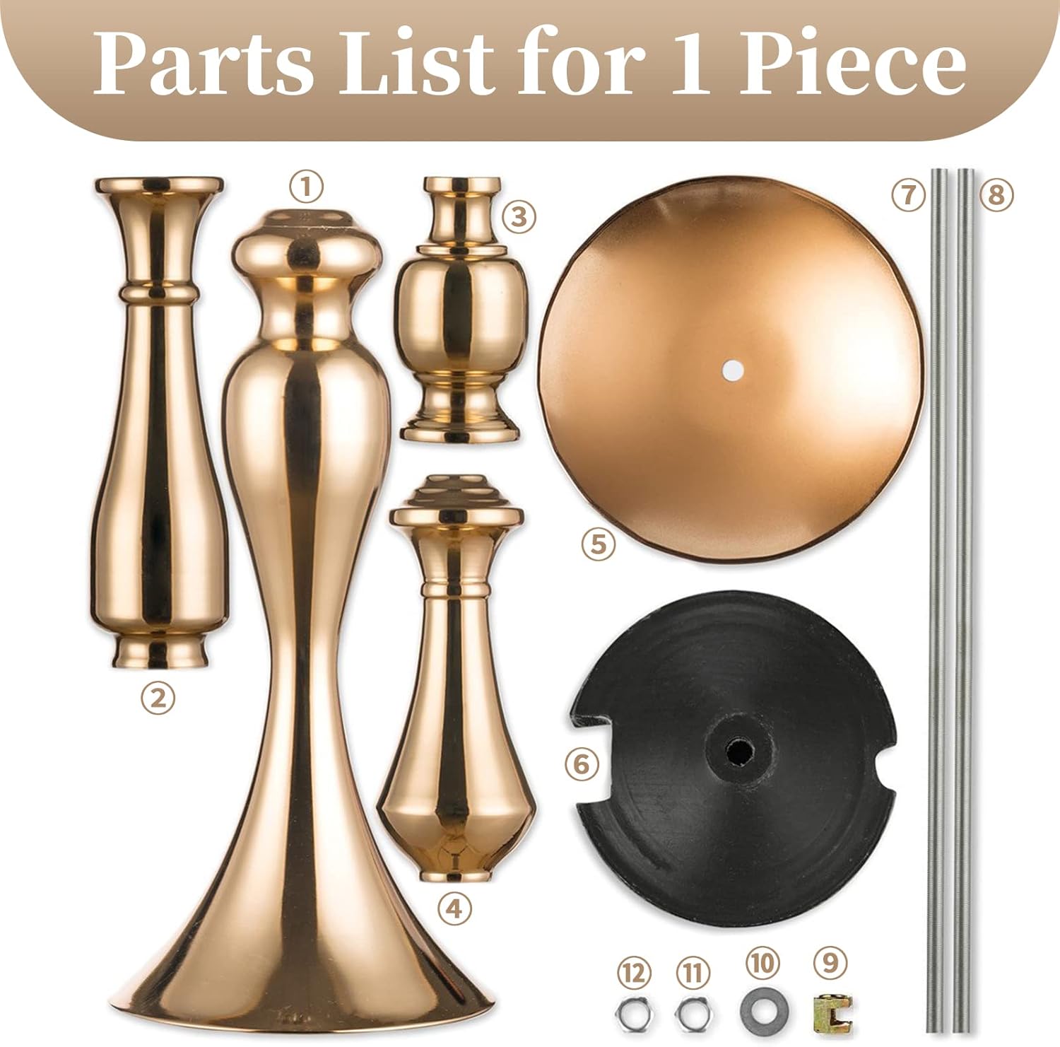 Elegant Silver Metal Wedding Centerpiece Stand 31.5     C Tall Tabletop Decor for Events & Parties