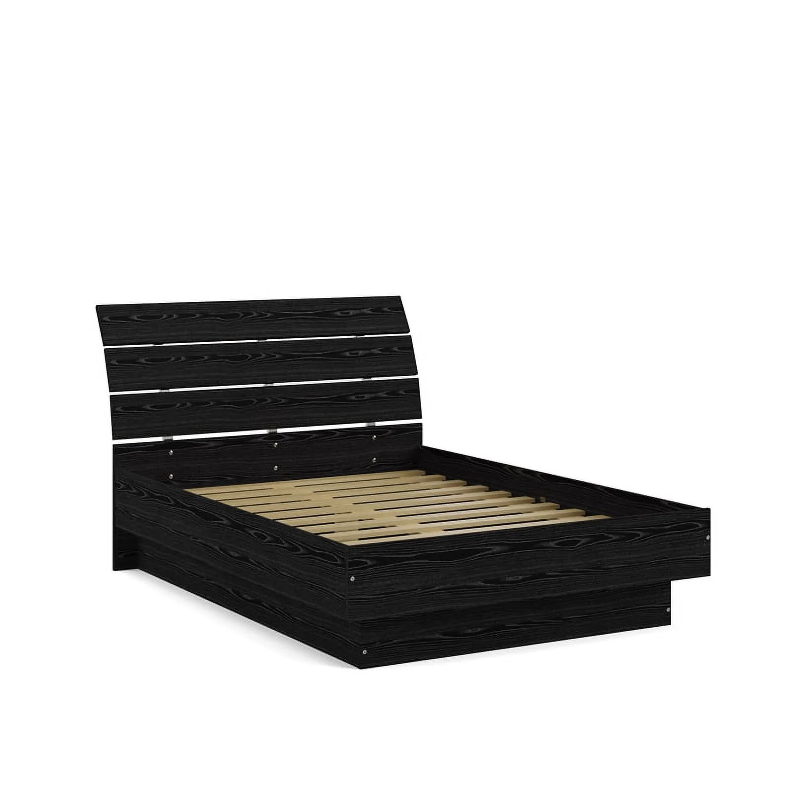 Home Square 2 Piece Furniture Set with Platform Full Bed and 2 Drawer Nightstand