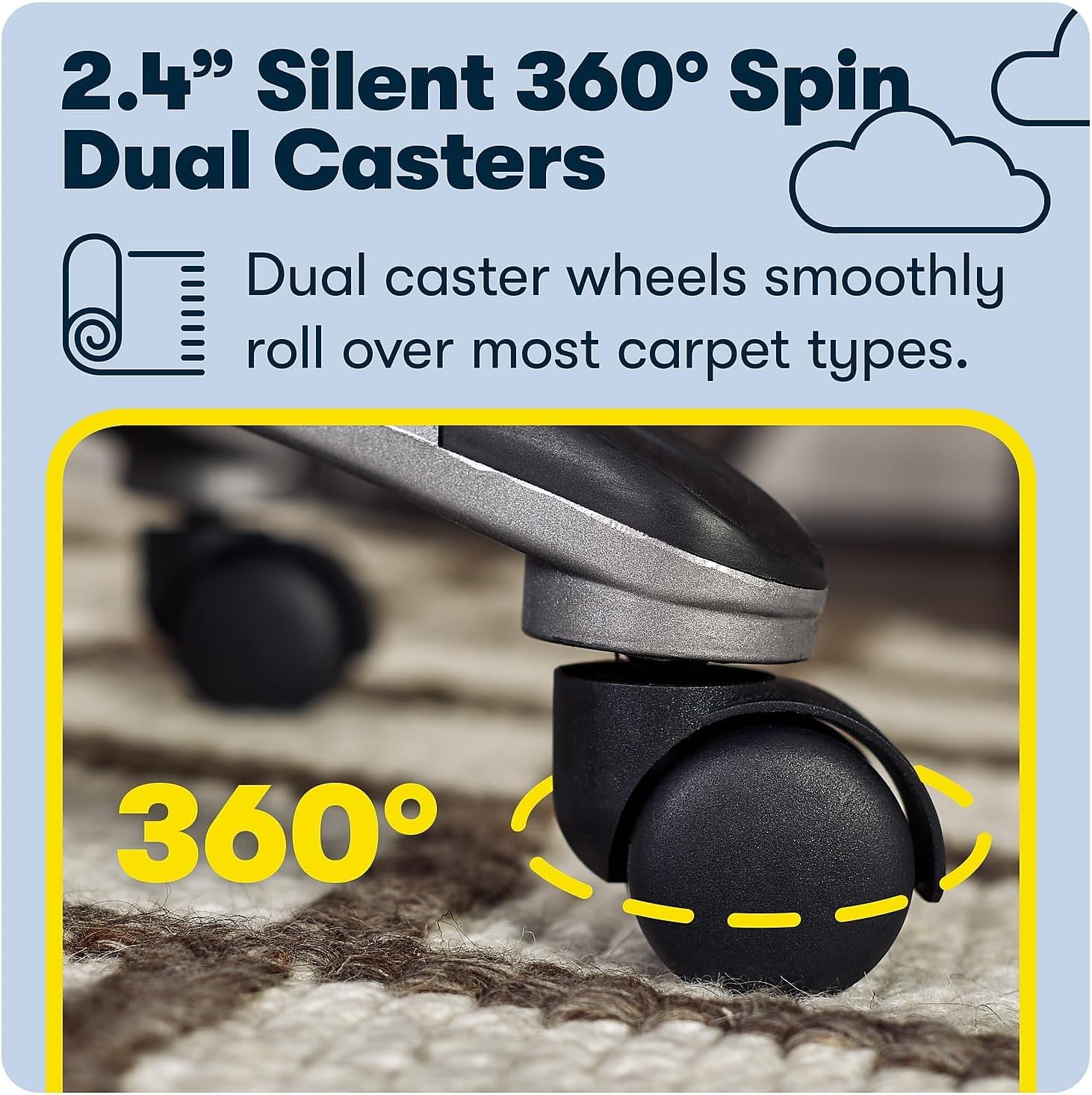 Fairbanks Big and Tall High Back Executive Office Ergonomic Gaming Computer Chair with Layered Body Pillows, Contoured Lumbar Zone, Black