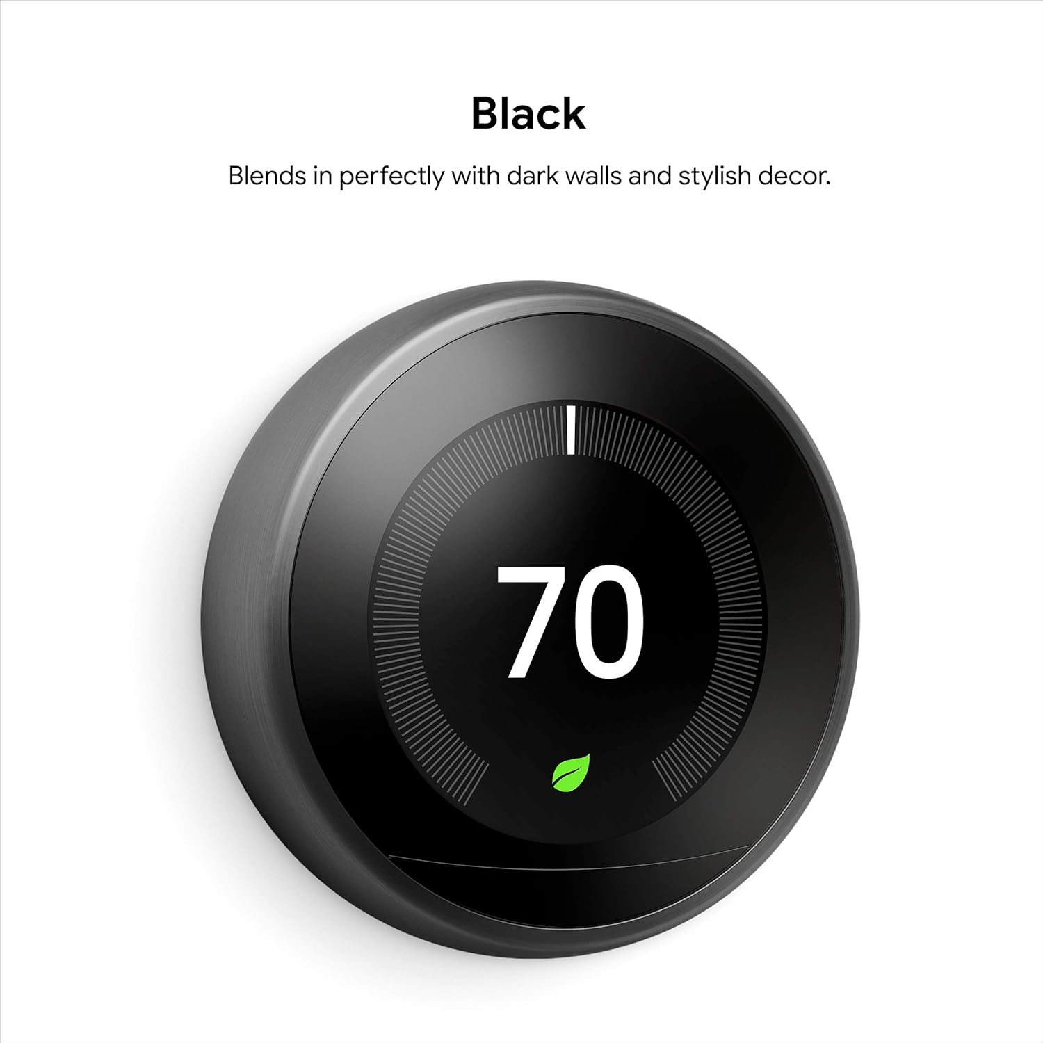 Learning Thermostat - Programmable Smart Thermostat for Home - 3rd Generation- Works with Alexa - White