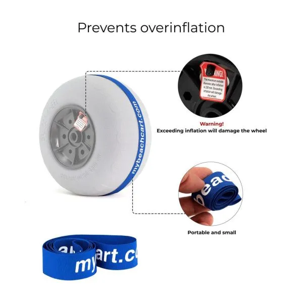 My Beach Cart Heavy Duty Folding Beach Cart with Big Wheels and Balloon Tires to Glide Over Sand