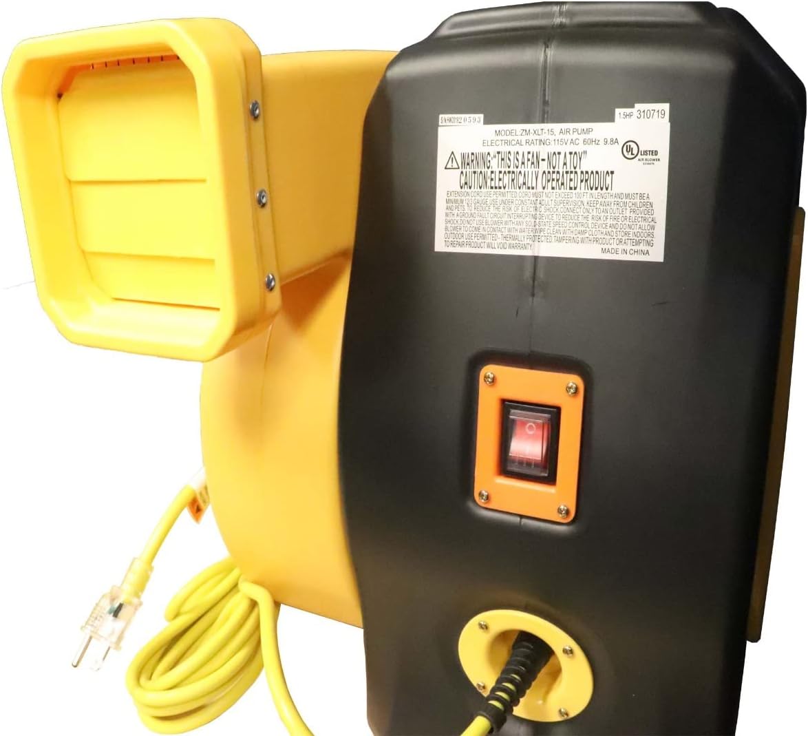 Inflatable Bounce House Blower, Energy Efficient, Low Amp Draw Inflatable Blowers for Inflatable Bounce House, Water Slide, and Obstacle Course for Kids