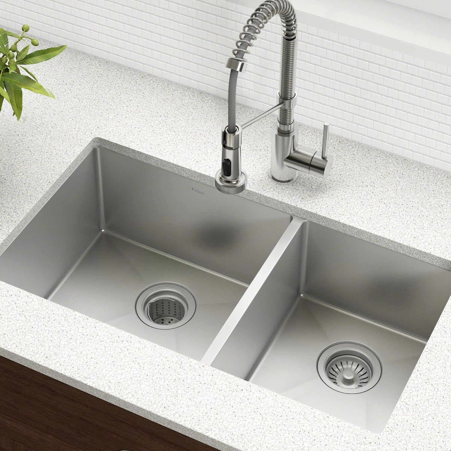 KHU100-32 Standart PRO 16 Gauge Undermount Single Bowl Stainless Steel Kitchen Sink, 32 Inch