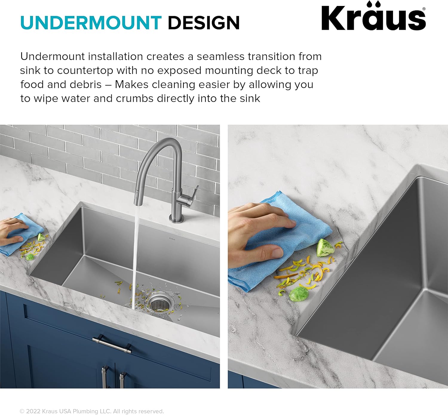 KHU100-32 Standart PRO 16 Gauge Undermount Single Bowl Stainless Steel Kitchen Sink, 32 Inch