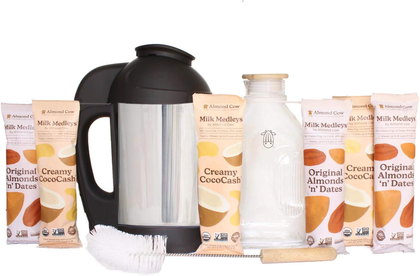 Nut Milk Maker Machine, Plant Based Maker for Homemade Almond, Oat, Cashew Nut Milks & More, Stainless Steel Food Machines, 5-6 Cups Per Batch, 120V